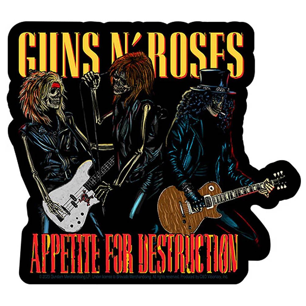 GUNS N ROSES ガンズアンドローゼズ (結成 40周年 ) - Skeletons / ステッカー - PGS